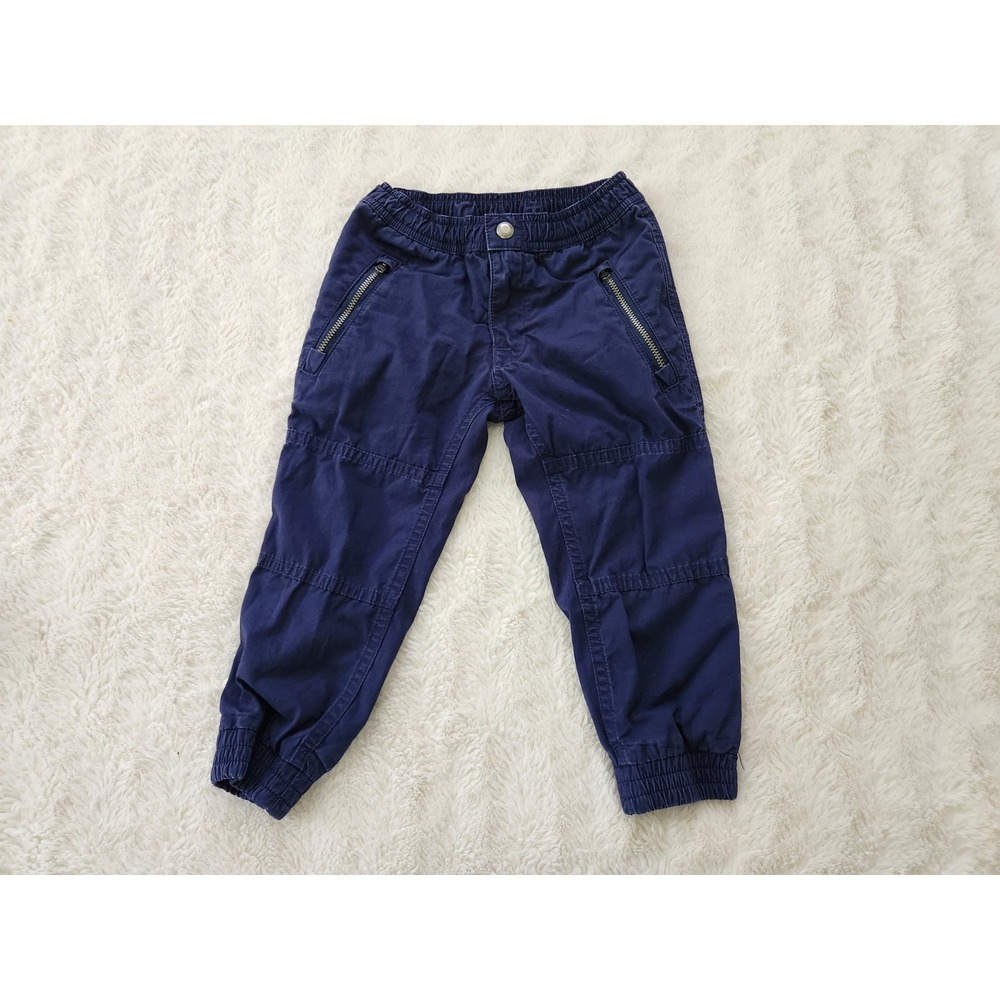 Polo Ralph Lauren Toddler Boys Size 2 Navy Blue Moto Jogger Pants Elastic Waist